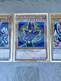 Blue-Eyes White Dragon + Dark Magician + Red-Eyes | Premium Gold Rares | YuGiOh! - Image 3