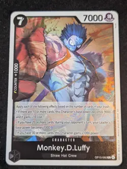 Monkey.D.Luffy OP15-092 Rare Adventure on Kami's Island One Piece Foil LP - Image 1