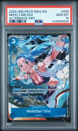 2025 ONE PIECE EB02-EXTRA BOOSTER -ANIME 25TH COLLECTION- NEFELTARI VIVI PSA 10 - Image 1