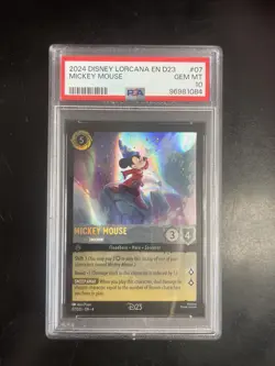 PSA 10 GEM MINT Disney Lorcana Mickey Mouse Playful Sorcerer Promo D23 2024 - Image 1