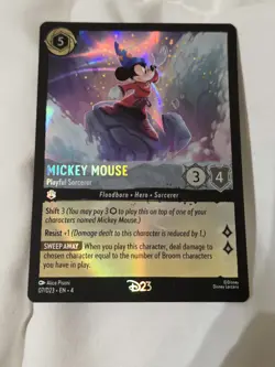 2024 Disney Lorcana EN D23 Expo Promo Mickey Mouse Playful Sorcerer New LAST - Image 1