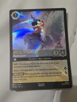 2024 Disney Lorcana EN D23 Expo Promo Mickey Mouse Playful Sorcerer New LAST - Image 3