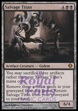 Salvage Titan 1x FOIL ALA MTG Shards of Alara Rare MINT black artifact - Image 1