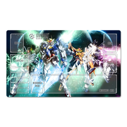 Gundam 00 Table Playmat TCG CCG Gaming Play Pad Trading Card Game Mat Mousepad - Image 1