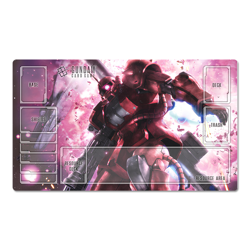Zaku Red Gundam Table Playmat TCG CCG Play Pad Trading Card Game Mat Mousepad - Image 1