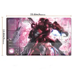 Zaku Red Gundam Table Playmat TCG CCG Play Pad Trading Card Game Mat Mousepad - Image 2