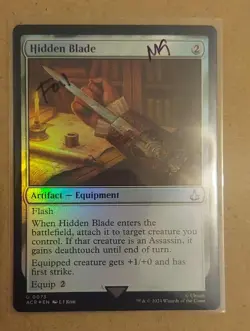 MTG Assassin's Creed *FOIL* U Hidden Blade #0073 NM - Image 1