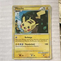 Pokemon Pikachu HGSS03 Promo Holo Basic 70HP English Card - Image 1
