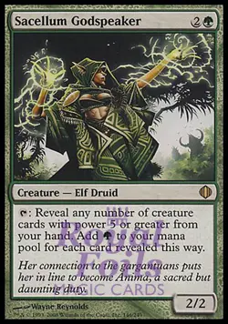 Sacellum Godspeaker 1x FOIL ALA MTG Shards of Alara Rare MINT green - Image 1