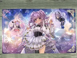 YGOmat Girl Vaalmonica Trading Card Game Pad Table Playmat TCG CCG Mat Free Bag - Image 1