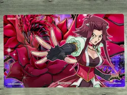 YGOmat Black Rose Dragon & Akiza Izinski Trading Card Game Playmat TCG CCG Mat - Image 1