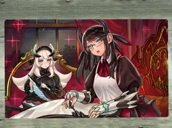YGOmat House Dragonmaid Chamber Dragonmaid Trading Card Game Playmat TCG CCG Mat - Image 1