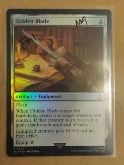 MTG Assassin's Creed *FOIL* U Hidden Blade #0073 NM - Image 1