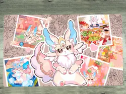 YGOmat Purrely Custom Trading Card Game Playmat TCG CCG Playing Mat Pad Free Bag - Image 1