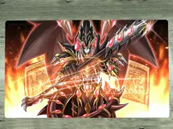 YGOmat Red Eyes Dark Dragon TCG CCG Duel Playmat Trading Card Game Mat Zones Bag - Image 1