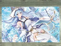 YGOmat Playmat Aquamancer of the Sanctuary TCG Pad CCG Trading Card Game Mat Bag - Image 1