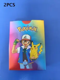 2 PCS Pokemon TCG 55-Piece Iridescent Foil Pack – Rare Charizard GX & Vmax Cards - Image 1