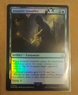 MTG Assassin's Creed *FOIL* U Assassin Gauntlet #0012 NM - Image 1