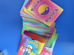 55PCS Pokemon TCG Iridescent Foil Cards – Rare Charizard GX, Vmax Card Pack - Image 3