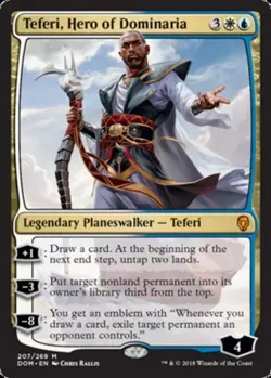 [1x] Teferi, Hero of Dominaria Slight Play, English Dominaria MTG Magic - Image 1
