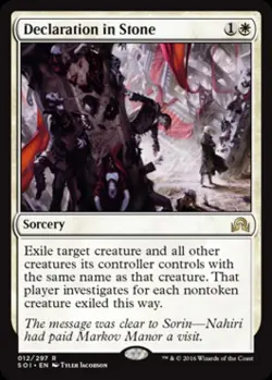 Declaration in Stone -Foil Light Play MTG Shadows Over Innistrad - Image 1