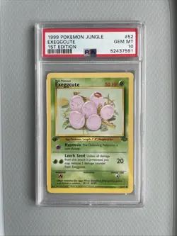 1999 Pokemon Jungle Exeggcute #52 1st Edition PSA 10 - Image 2