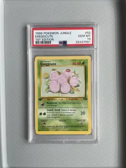 1999 Pokemon Jungle Exeggcute #52 1st Edition PSA 10 - Image 3