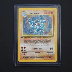 Pokemon TCG Machamp Holo Unlimited Holo Rare 1st Edition Base Set 8/102 MP - Image 2