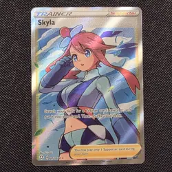 Skyla Ultra Rare Full Art 072/072 Pokemon Sword & Shield Shining Fates Holo - Image 1