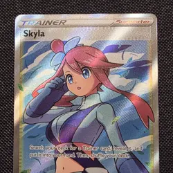 Skyla Ultra Rare Full Art 072/072 Pokemon Sword & Shield Shining Fates Holo - Image 2
