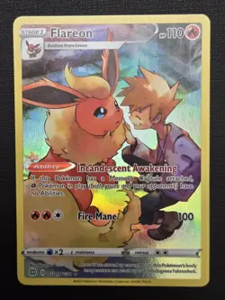 Pokemon TCG Flareon TG01/TG30 Brilliant Stars Trainer Gallery Holo NM - Image 1