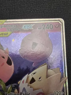 2019 Pokemon SM Cosmic Eclipse Togepi Cleffa Igglybuff Tag Team Holo #143/236 - Image 3