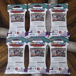 Six (6) Pokemon Sun and Moon Guardians Rising Sleeved Booster Pack New Sealed - Image 2