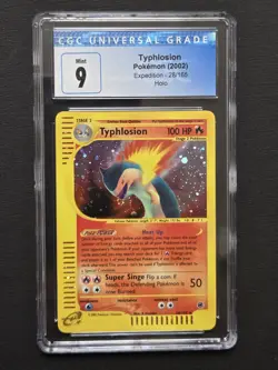 CGC 9 Typhlosion 28/165 Holo Rare Expedition 2002 Pokemon Card - Image 1