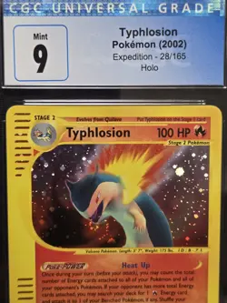 CGC 9 Typhlosion 28/165 Holo Rare Expedition 2002 Pokemon Card - Image 2