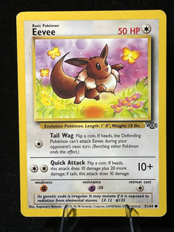 Pokemon TCG Eevee 51/64 Jungle WOTC Vintage Regular MP/HP - Image 1