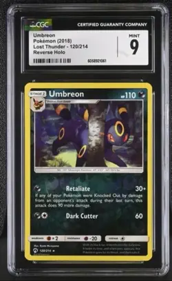 Umbreon #120 - CGC 9 - Lost Thunder Reverse Holo - 2018 Pokemon TCG - Image 1