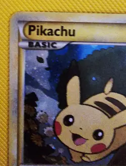 Pokemon PIKACHU HGSS03 Black Holo LP 2 Swirls - Image 5