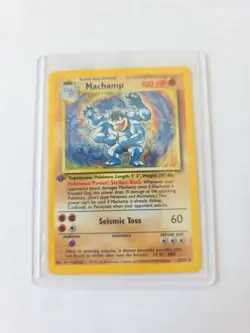 Pokemon TCG Machamp Holo Rare 1st Edition Base Set 8/102 - Image 3