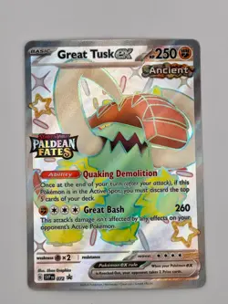 🇨🇦 Great Tusk ex - (Paldean Fates Stamped) 072 NM Pokemon - Image 1