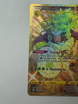 Rillaboom 197/189 Gold Secret Rare Pokemon Darkness Ablaze NM - Image 2