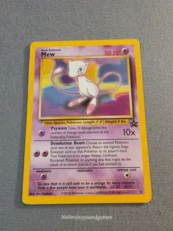 Pokemon Mew #8 Wotc Black Star Promo Non Glossy - Image 1