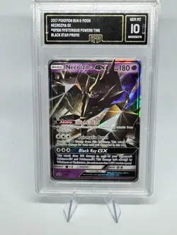 2017 Pokemon SM Black Star Promo #SM58 Necrozma GX-Holo Powers PSA 10 (Low Pop) - Image 1