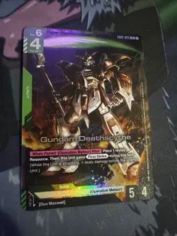 Gundam Deathscythe GD01-025 LR Gundam TCG Card Game Foil, English - Image 1