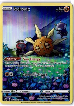Pokemon TCG Solrock Crown Zenith: Galarian Gallery Holo Rare Card GG15/GG70 NM - Image 1
