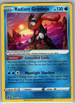 Radiant Greninja 046/189 SWSH10: Astral Radiance - Pokemon Card - NM - Image 1