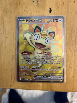 Pokemon Meowth EX Full Art Foil Rare Basic Card POR 107/088 💥 💥 PACK FRESH💥💥 - Image 1
