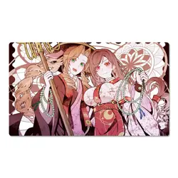 Final Fantasy Playmat Aerith Gainsborough Tifa Lockhart TCG CCG Card Game Mat - Image 1