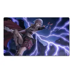 Final Fantasy Playmat Lightning Farron TCG CCG Pad FF Trading Card Game Mat - Image 1