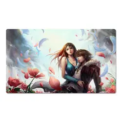Final Fantasy Playmat Rinoa Heartilly Squall Leonhart TCG CCG FF Card Game Mat - Image 1